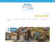 Tablet Screenshot of buyallhomesaz.com